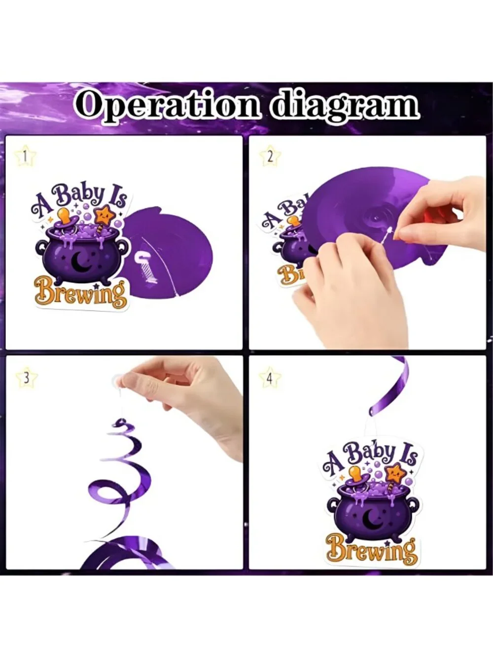 Halloween Baby Shower Decorations, A Baby is Brewing Gender Reveal Decor